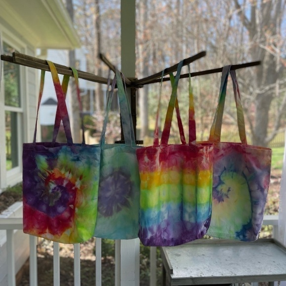 Beautiful tie dye canvas bags! Unique & strong Hand Crafted - Picture 7 of 7
